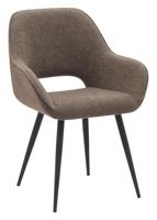 LABEL51 Eetkamerstoel 'Fer' Bouclé, kleur Bruin - thumbnail