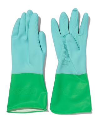 HEMA Huishoudhandschoenen latex blauw L (8-8.5)