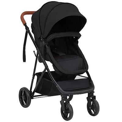 VidaXL Kinderwagen 3-in-1 staal antracietkleurig en zwart - thumbnail