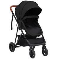 Kinderwagen 3-in-1 staal antracietkleurig en zwart - thumbnail
