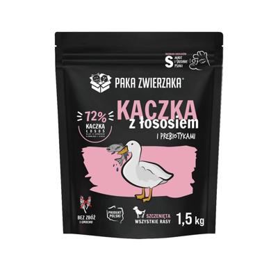 PAKA ZWIERZAKA Puppy Duck with salmon S - droog hondenvoer - 1,5kg