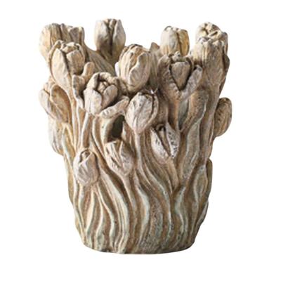 Vaas Home ESPRIT Grijs Cement Tulp 21 x 21 x 23 cm Vaas Home ESPRIT Grijs Cement Tulp 21 x 21 x 23 cm