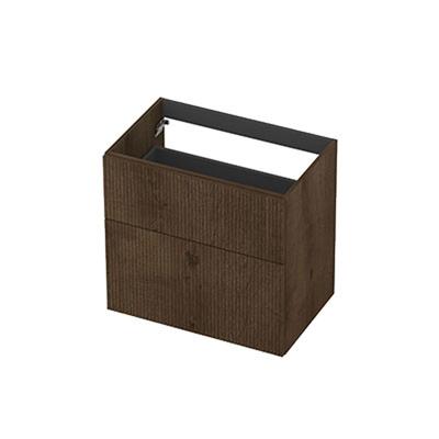 INK - Onderkast 2L A-sym Fin. Gefr. Tbv Greep - 700x450x650 Mm - Chocolate