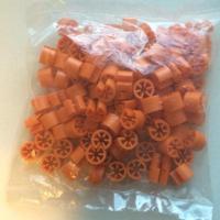 Minimarker onbedrukt oranje 100 stuks - thumbnail