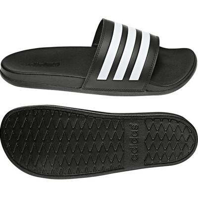adidas Adilette Comfort Slippers Zwart Wit adidas Adilette Comfort Slippers Zwart Wit