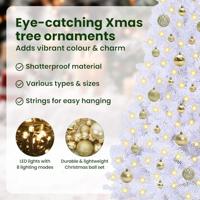 Kunstkerstboom met 150 LED Wit 150 cm PVC en staal - thumbnail