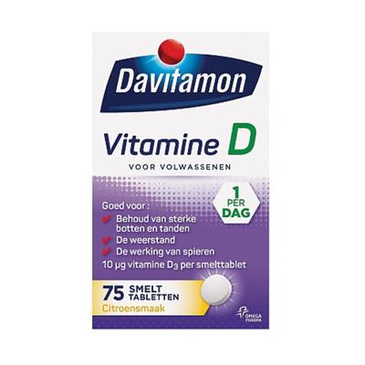 Davitamon Vitamine D 400IE Smelttabletten Citroen Davitamon Vitamine D 400IE Smelttabletten Citroen