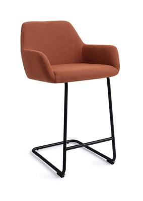 Jesper Home Barkruk 'Hiroo' Arch Black, kleur Hearth Harmony (zithoogte 66cm)