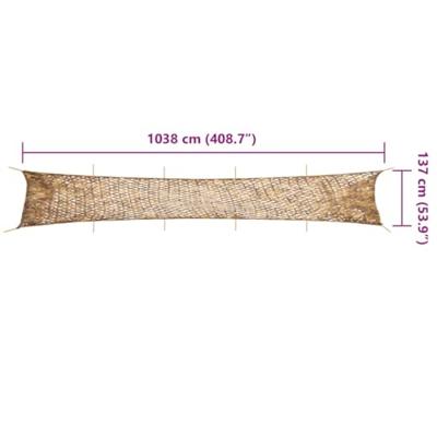 Camouflagenet met opbergzak 1038x137 cm zandkleurig