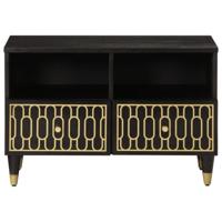 Tv-meubel 70x33x46 cm massief mangohout - thumbnail