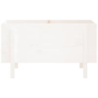 Plantenbak verhoogd 101x50x57 cm massief grenenhout wit - thumbnail