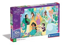 Clementoni glitter puzzel disney prinses, 104st. - thumbnail