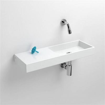 Clou Mini Wash Me fontein 56x19cm zonder kraangat links Keramiek Wit CL/03.03139 Clou Mini Wash Me fontein 56x19cm zonder kraangat links Keramiek Wit CL/03.03139