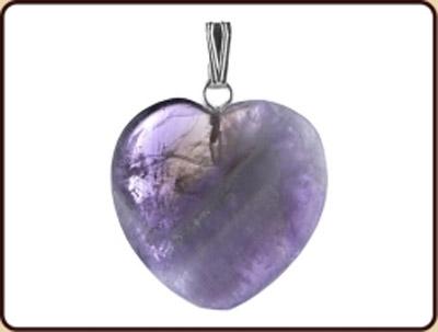 Hartvormige Edelstenen Hanger Amethist (20 mm) Hartvormige Edelstenen Hanger Amethist (20 mm)