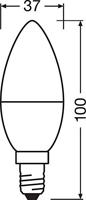 OSRAM HOMELIGHTING 4058075430730 LED-lamp Energielabel G (A - G) E14 Kaars 3.3 W = 25 W Warmwit (Ø x l) 37 mm x 100 mm 1 stuk(s) - thumbnail