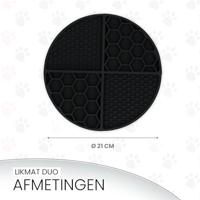 Eat Slow Live Longer Lick Mat Dimensions Circle  Grey - thumbnail