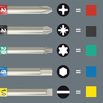 Wera kraftform kompakt 838 ra s imperial set 1 bitset (zwart/groen, 14-delig)