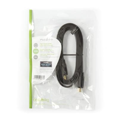 Platte High Speed HDMI-kabel met Ethernet | HDMI-connector - HDMI-connector | 1,5 m | Zwart