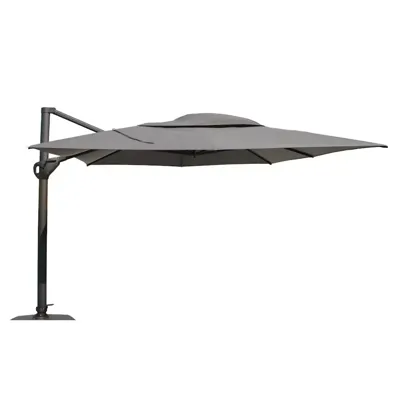 4 Seasons Outdoor | Zweefparasol Hacienda 300 x 400 cm | Charcoal