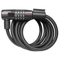 Trelock sk312 spiraalkabelslot code 180/12mm zwart - thumbnail