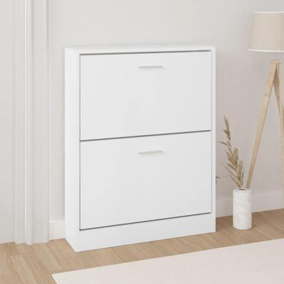 VidaXL Schoenenkast 59x17x81 cm bewerkt hout wit