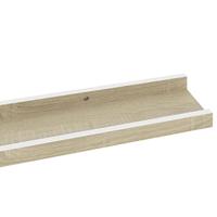 Wandschappen 4 st 80x9x3 cm wit en sonoma eikenkleurig - thumbnail