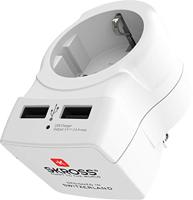 SKROSS | 1.500281 | Europe to USA USB | Reisadapter Europa naar VS, 2 USB 5V/2.4 A - Voltage en Power 100V - 1500 W/250 V - 3750 W - Bescherming tegen elektrische schokken - thumbnail