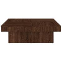 Salontafel 90x90x28 cm bewerkt hout bruineikenkleurig - thumbnail