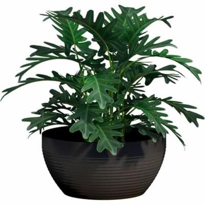 Bloempot Garden ID Zwart 35 x 16 cm - thumbnail