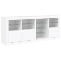 Dressoir met LED-verlichting 164x37x67 cm wit - thumbnail
