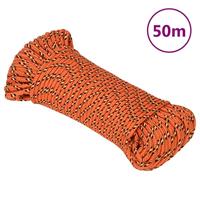 VidaXL Boottouw 5 mm 50 m polypropyleen oranje - thumbnail