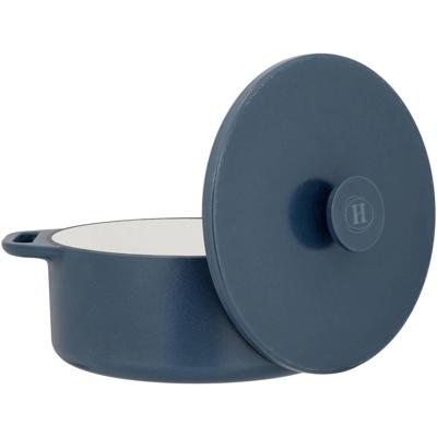 Hugo Kennis braadpan met deksel - gietijzer - blauw/zwart - ø24 cm Hugo Kennis braadpan met deksel - gietijzer - blauw/zwart - ø24 cm