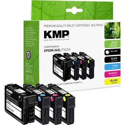 KMP Inktcartridge vervangt Epson 34XL, T3476, T3471, T3472, T3473, T3474 Compatibel Combipack Kleur E222XV 1637,4005 KMP Inktcartridge vervangt Epson 34XL, T3476, T3471, T3472, T3473, T3474 Compatibel Combipack Kleur E222XV 1637,4005
