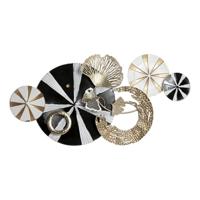 Wanddecoratie DKD Home Decor Zwart Gouden Metaal Modern (91 x 8,3 x 49,5 cm) - thumbnail