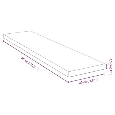 Wandschap 80x20x2,5 cm bamboe