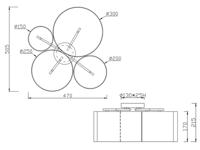 Trio PlafonnièreHotel 4-lichts 50cm - 693900417 - thumbnail