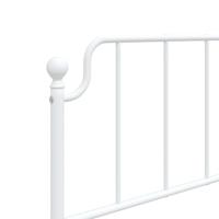 Bedframe met hoofd- en voeteneindemetaal wit 90x200 cm - thumbnail