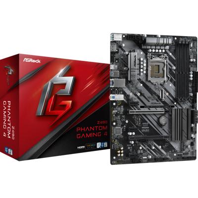 Z490 Phantom Gaming 4 - Moederbord - ATX - LGA1200 Socket - Z490  - USB 3.2 Gen2 - Intel Gigabit LAN