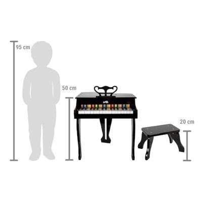 Small Foot - houten kindervleugelpiano zwart - thumbnail