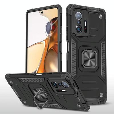 Voor Xiaomi 11T Magnetische Armor TPU + PC-telefooncase Voor Xiaomi 11T Magnetische Armor TPU + PC-telefooncase