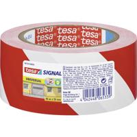 Tesa waarschuwingstape Universal, ft 50 mm x 66 m, rood/wit - thumbnail