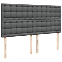Boxspring met matras stof donkergrijs 180x200 cm - thumbnail