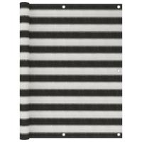 VidaXL Balkonscherm 120x400 cm hdpe antracietkleurig en wit - thumbnail