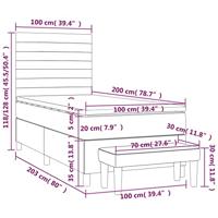 Boxspring met matras stof donkerbruin 100x200 cm - thumbnail