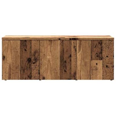 Tv-meubel 80x34x30 cm bewerkt hout oud houtkleurig Tv-meubel 80x34x30 cm bewerkt hout oud houtkleurig