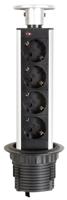 4-Voudige pop-up stekkerdoos Perel EBP04LN-G - thumbnail