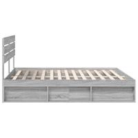 Bedframe Grijs Sonoma 200 x 200 cm Massief grenenhout - thumbnail