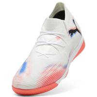 PUMA Future 8 Match Zaalvoetbalschoenen (IN) Wit Felrood Blauw - thumbnail