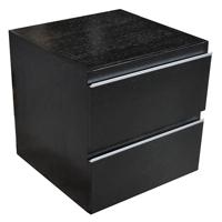 Wiesbaden Ladekast 450x450 houtnerf zwart gelakt - thumbnail