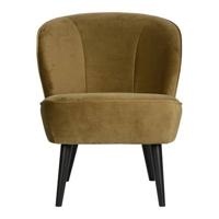 WOOOD Fauteuil 'Sara' Velvet, kleur Army - thumbnail